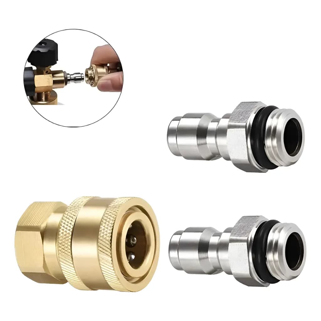 Kit 1 Engate Rápido E 2 Adaptadores Snow Foam Espuma Pino