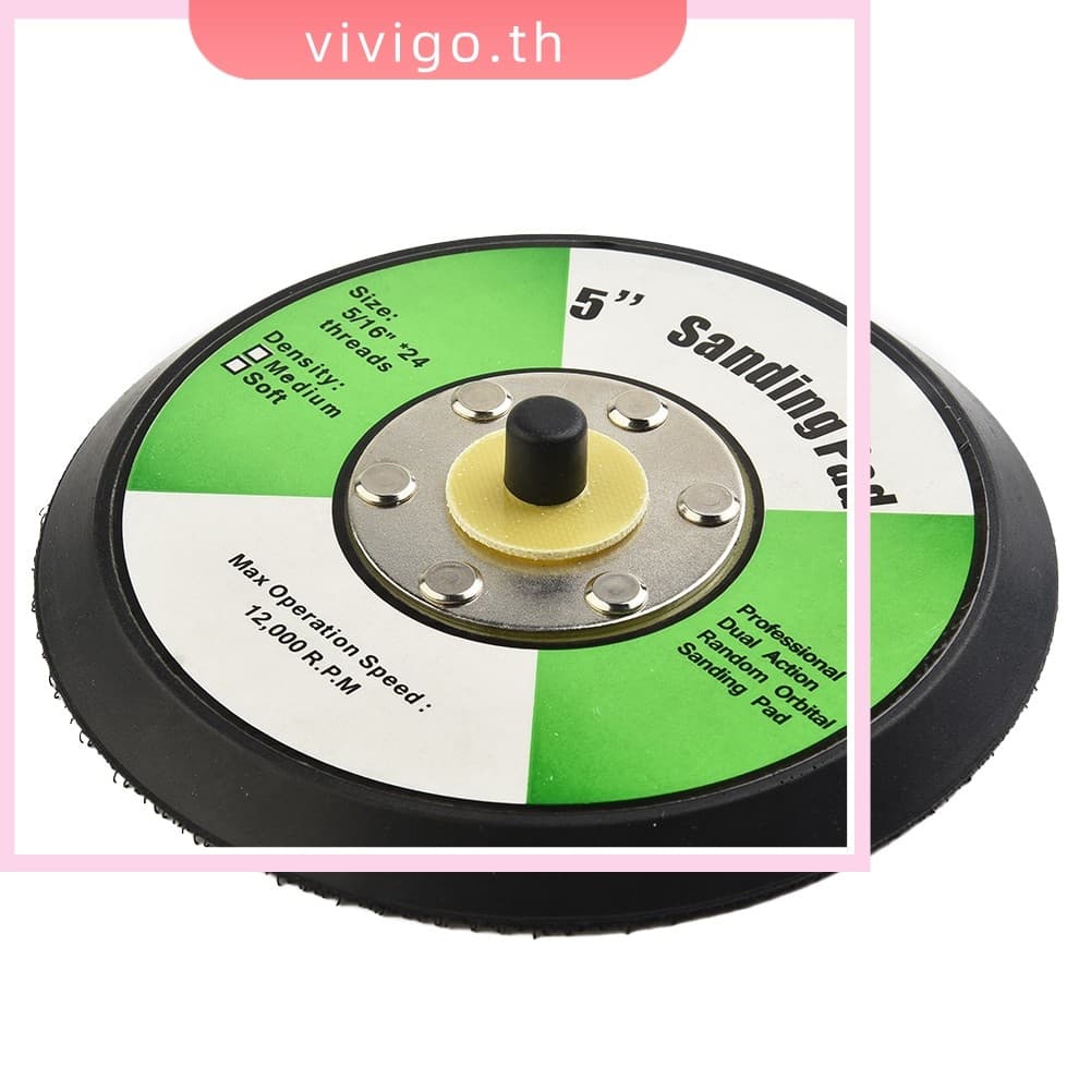 Almofada De Lixa VICIGO De 5 Polegadas 125 Mm DA Placa De Apoio De Polimento Ferramentas Abrasivas De Gancho E Laço