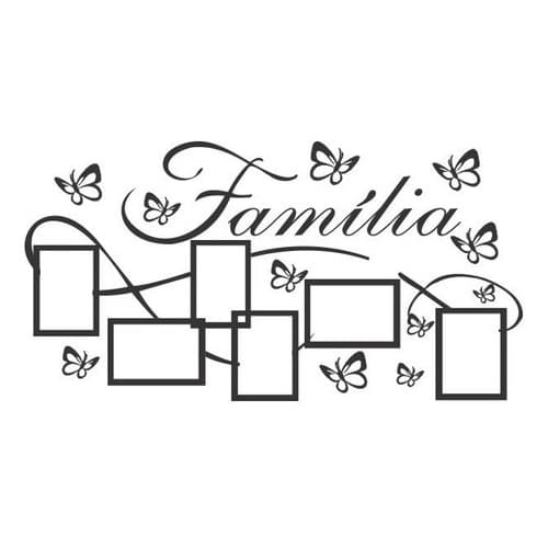Adesivo Decorativo De Parede Porta Retrato Família