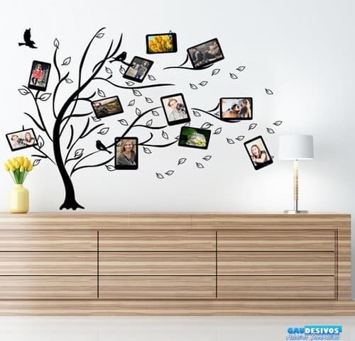 Adesivo Decorativo Parede Árvore Grande Big, Porta Retratos