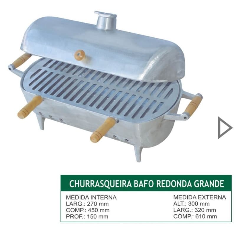 Churrasqueira alumínio fundido grande acabamento alto padrão