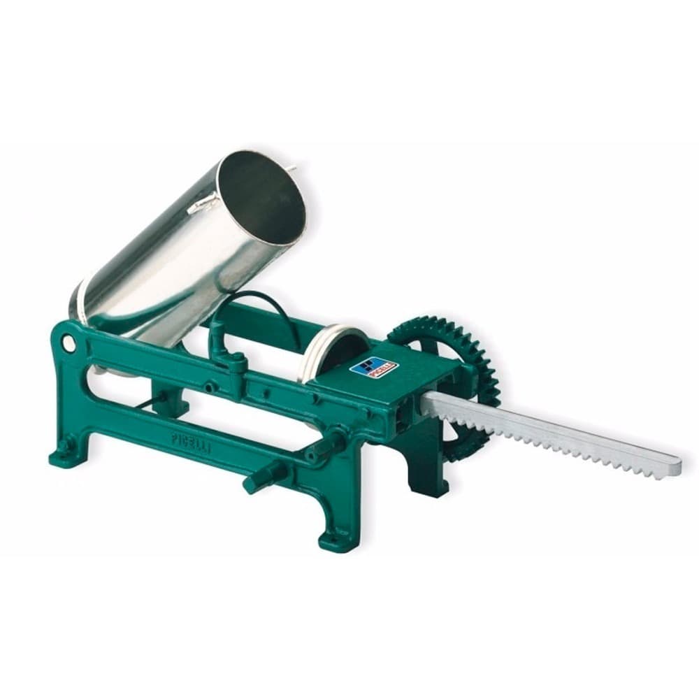 Ensacadeira Manual para Linguiça 5 Litros 3kg Ep-5F Picelli, verde e prata, com cilindro de aço inoxidável.
