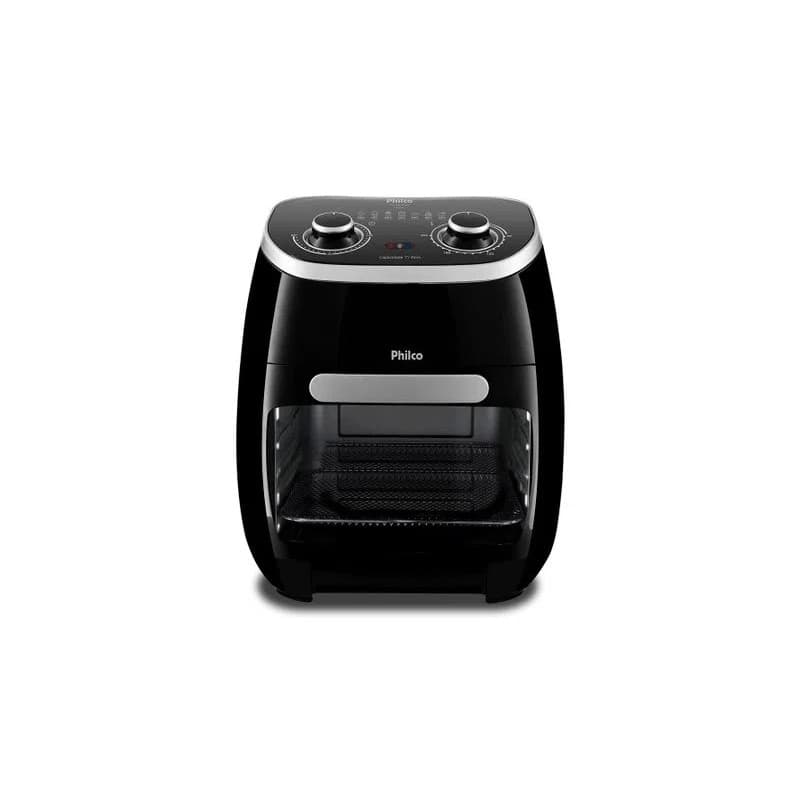 Fritadeira Air Fry Oven Philco 2000W 11 Litros preta em fundo branco