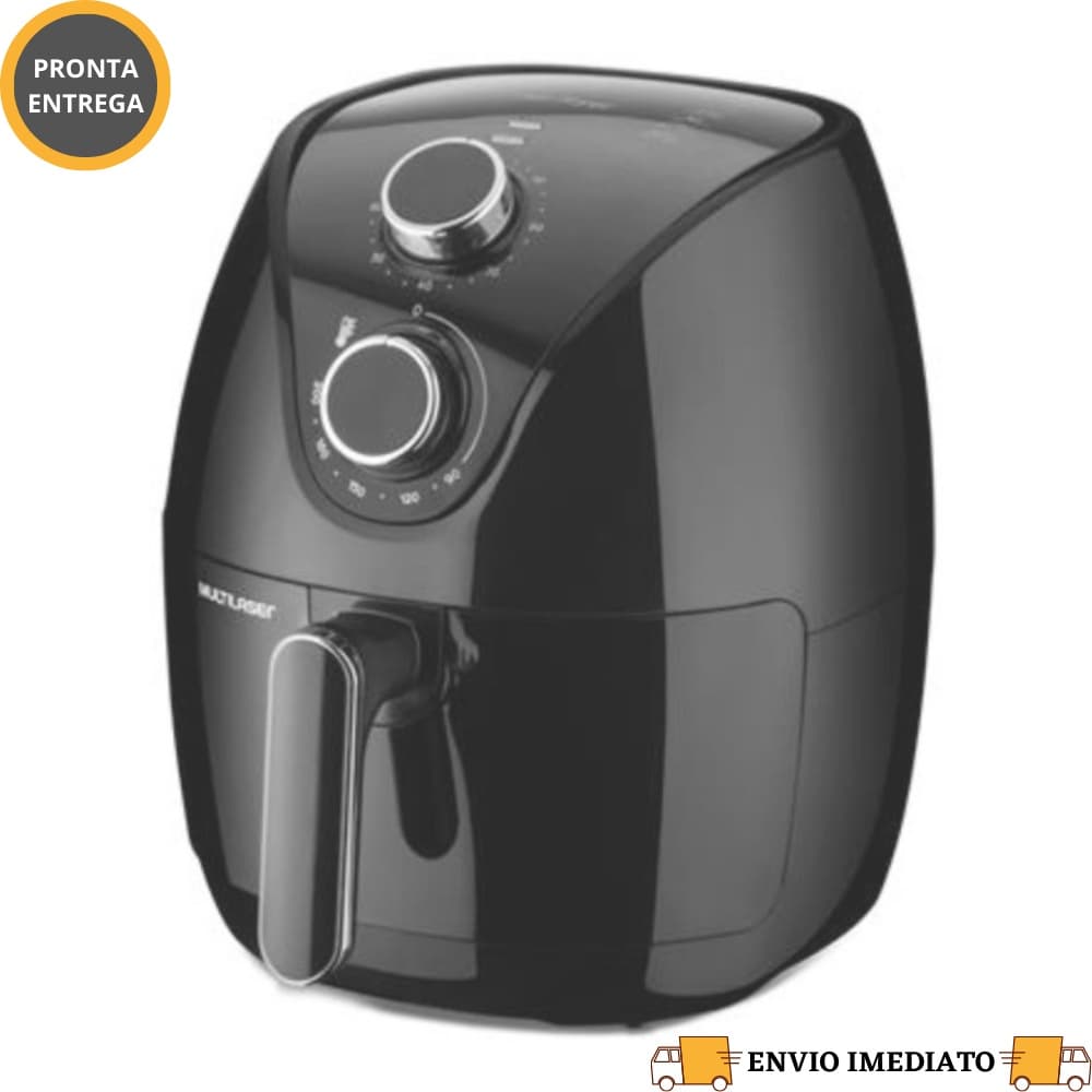 Fritadeira elétrica sem óleo Multilaser Air Fryer 4L 220V preta
