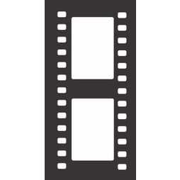 Adesivo de parede com formato de filme vertical para duas fotos