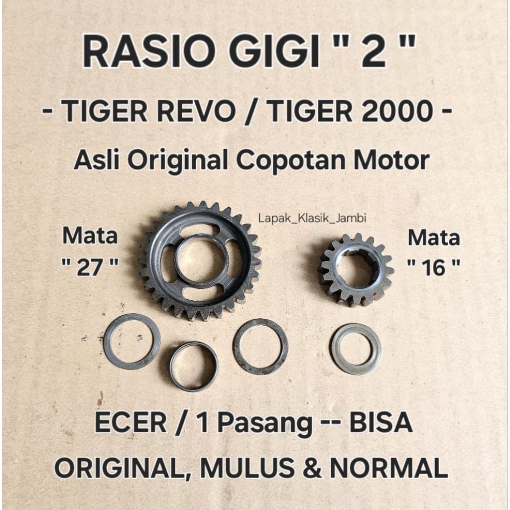 Relação De Transmissão De Engrenagem MATA 2 Conjunto Eixo De Embreagem Oposto 16/27 Tigre REVO 2000 Original Genuíno cop