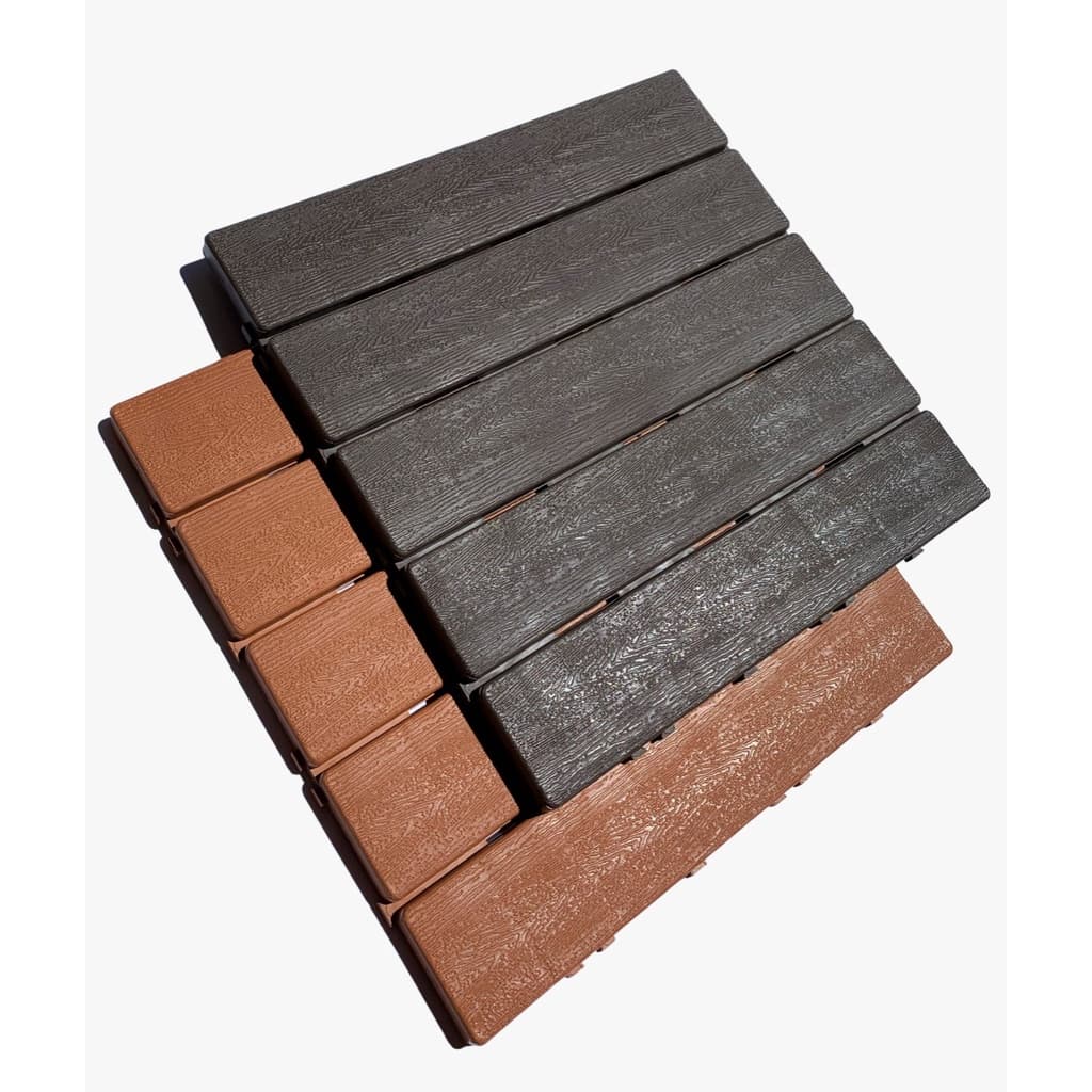 Kit de 6 decks de 30cm x 30cm x 1,5cm para piscinas, saunas, varandas, sacadas e academias