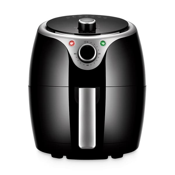 Fritadeira elétrica Elgin sem óleo 3,5L Flash Fryer preta com controle de temperatura e indicadores de status