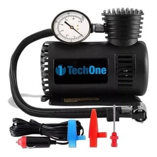 Compressor de Ar Portátil TechOne Preto 300PSI com Acessórios