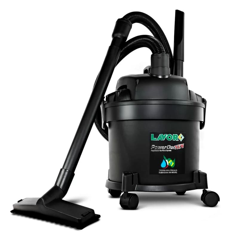 Aspirador de pó e água Lavor Power Duo New 14 litros, 1250W, preto, em fundo branco