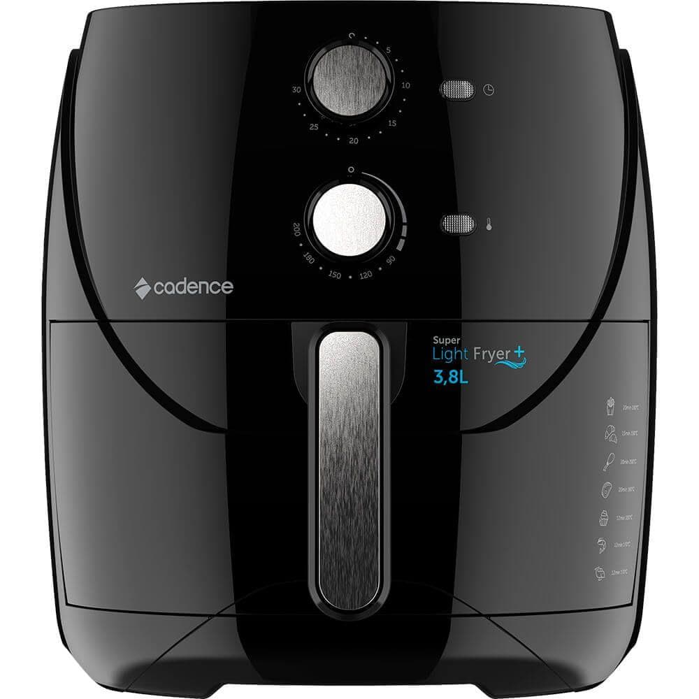 Fritadeira Air Fryer Cadence FRT555 3,8L 1500W Super Light Fryer em preto