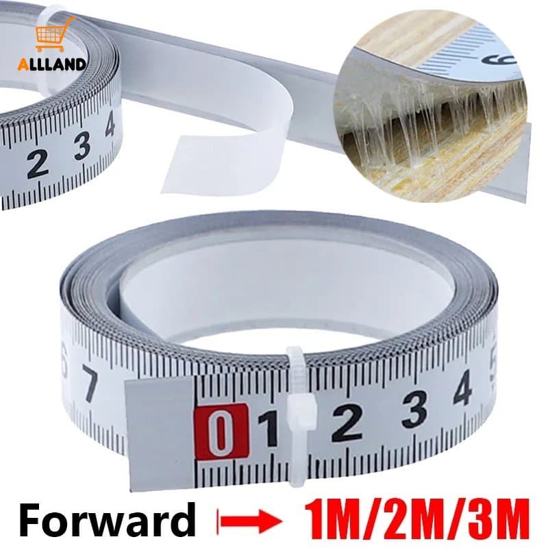 1/2/3M Fita Métrica Auto-Adesiva De Medição/De Aço Carbono Durável/Régua Escala Miter Track