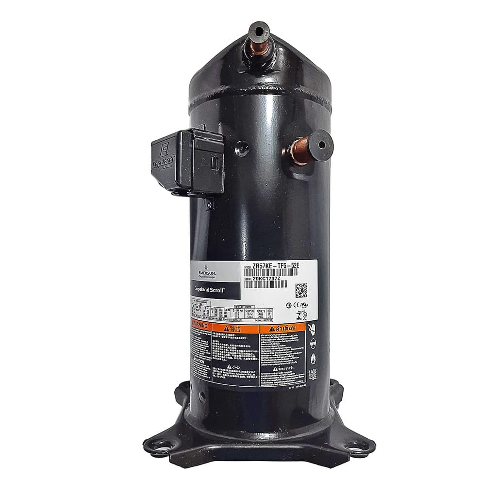 Motor compressor scroll preto Copeland 4,75TR 220v/3 R22 ZR57KE