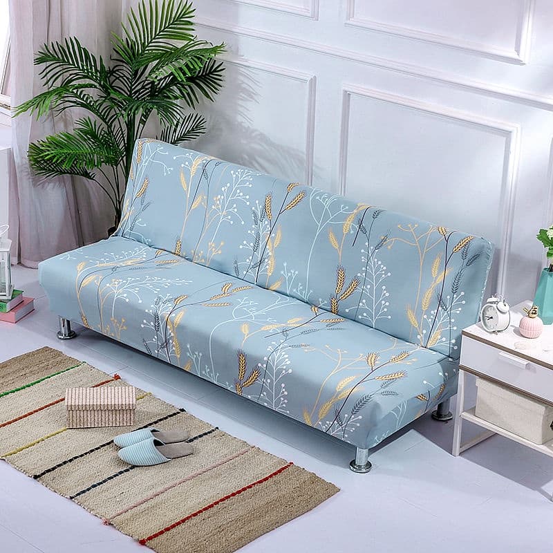 Capa de sofá-cama sem braços elástica dobrável capa de sofá com tudo incluído capa universal simples capa de sofá-cama t