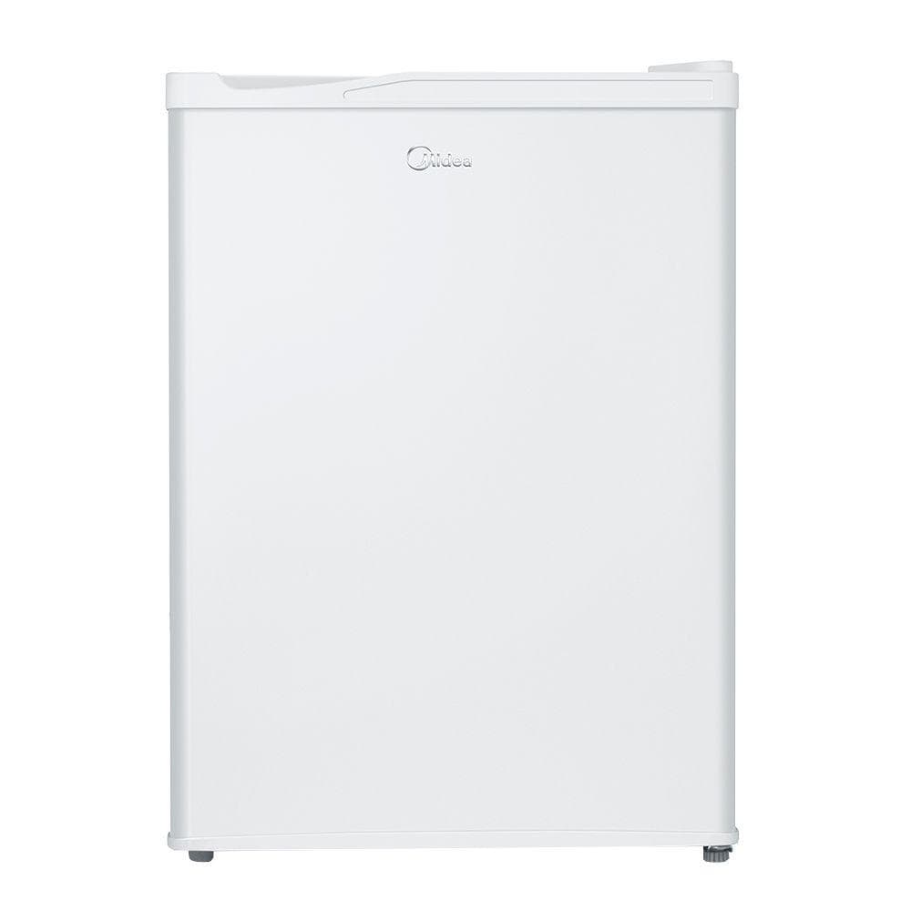 Frigobar Midea MDRD108FGA012 67 Litros branco em pé, fundo branco
