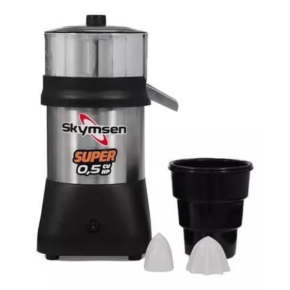 Extrator De Sucos Em Aço Inox Ex Super 0,5 Cv Skymsen com copo e filtros