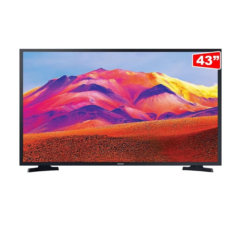 Smart TV Samsung 43'' LED Full HD, tela plana, bordas finas, paisagem vibrante