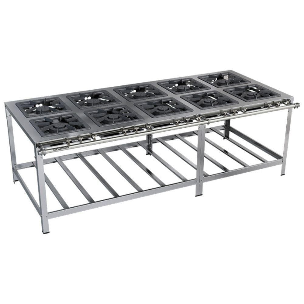 Fogão industrial Stori Premium 10 bocas em aço inox 430