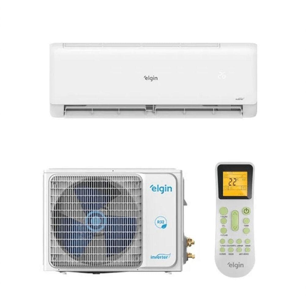Ar condicionado split branco Elgin Eco II Connect Inverter 24.000 Btus quente e frio 220V R-32