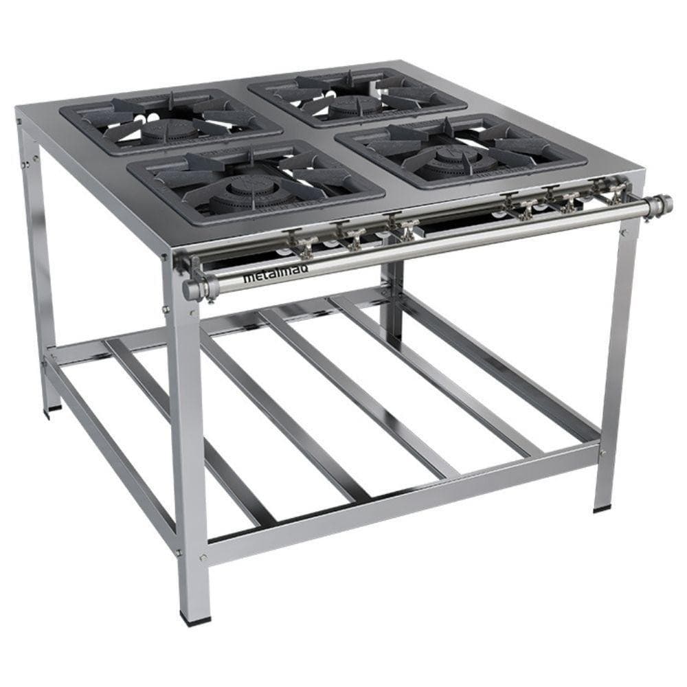 Fogão industrial Metalmaq Stori Premium 4 bocas aço inox 430