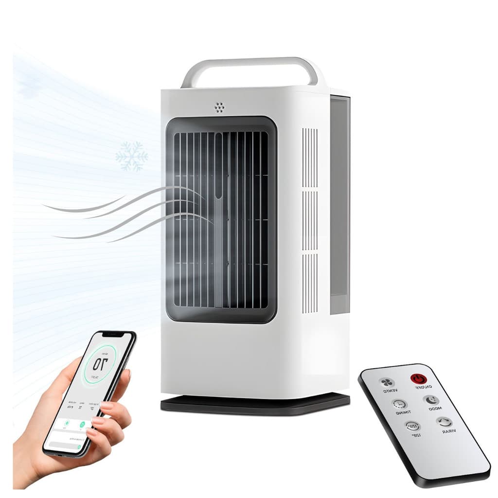 Climatizador de Ar Bivolt Portatil com 3 Velocidades com Controle Umidificador e Refrigerador