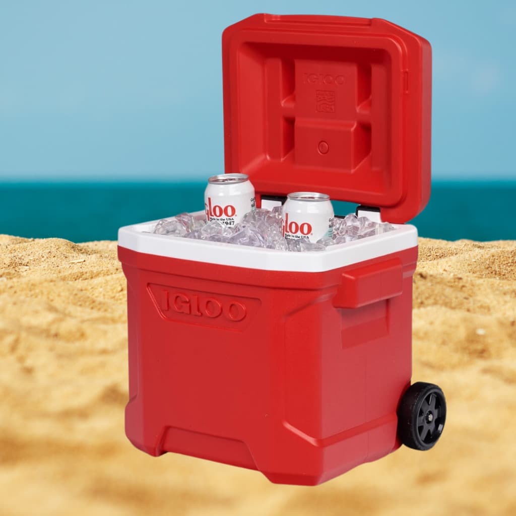 Caixa Térmica Cooler 56 Litros Com Rodas Igloo Vermelho