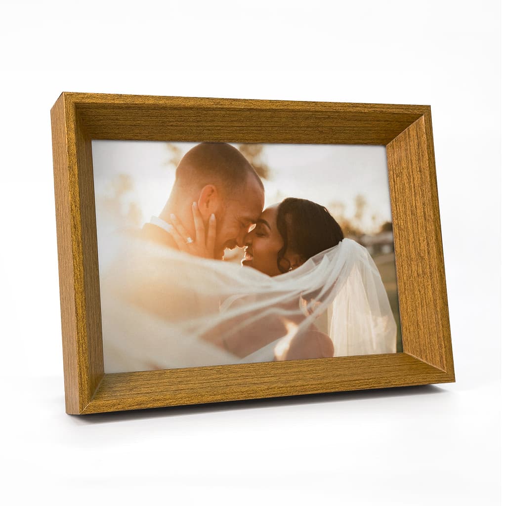 Porta Retratos 15x21 cm C/ Vidro Moderno Decorativo De Mesa Estante Para Fotos Família Decoração