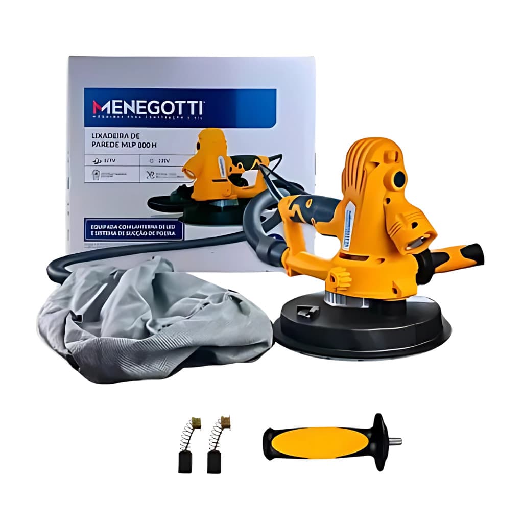 Lixadeira de Parede Menegotti MLP800H 60Hz 800W Motor Monofásico para Lixar Paredes
