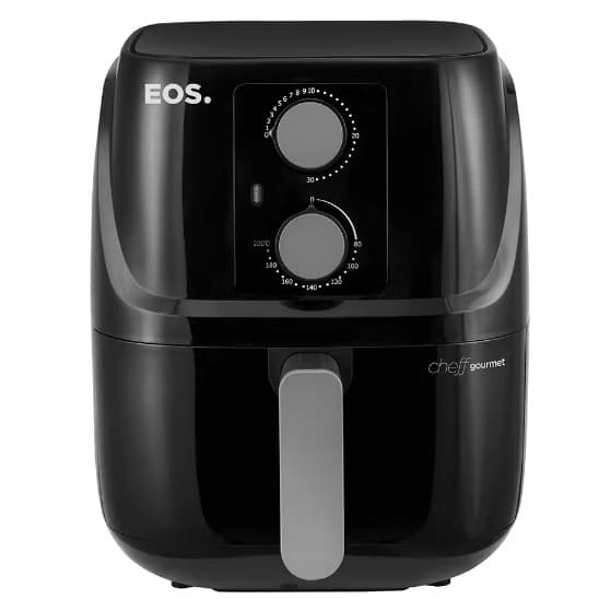 Fritadeira elétrica EOS 1300W 3L preta com controle rotativo