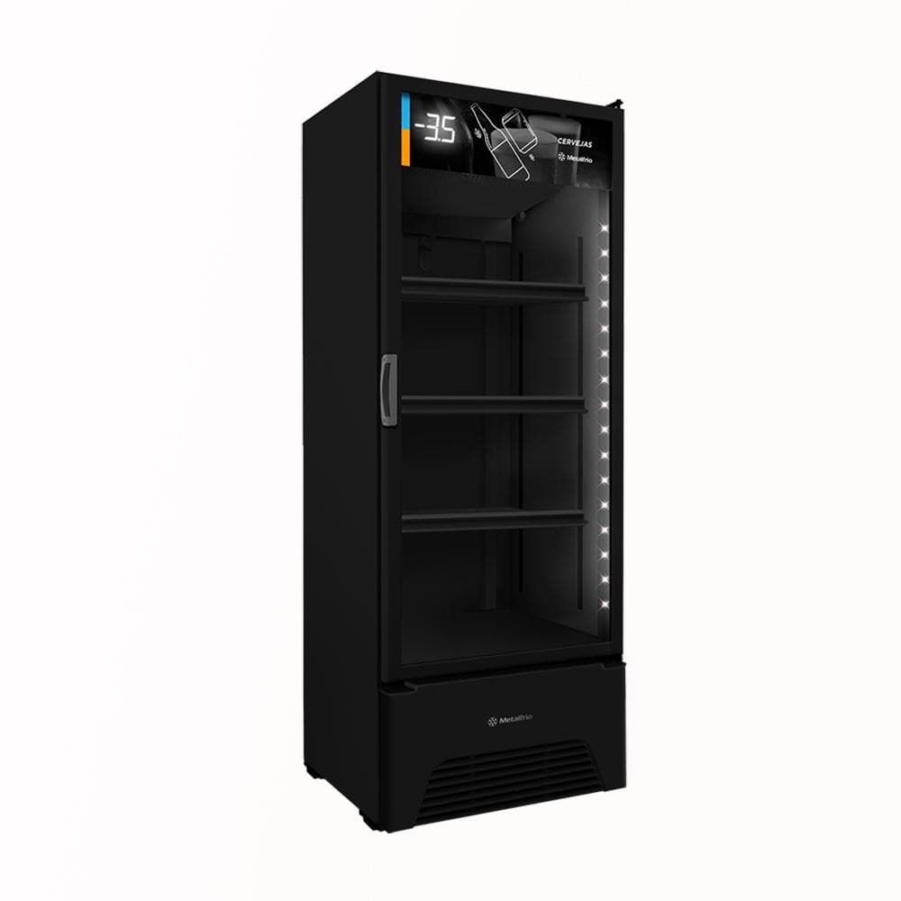 Cervejeira Expositor Vertical 127V Porta de Vidro VN50AH Optima All Black 513/576 Litros - Metalfrio