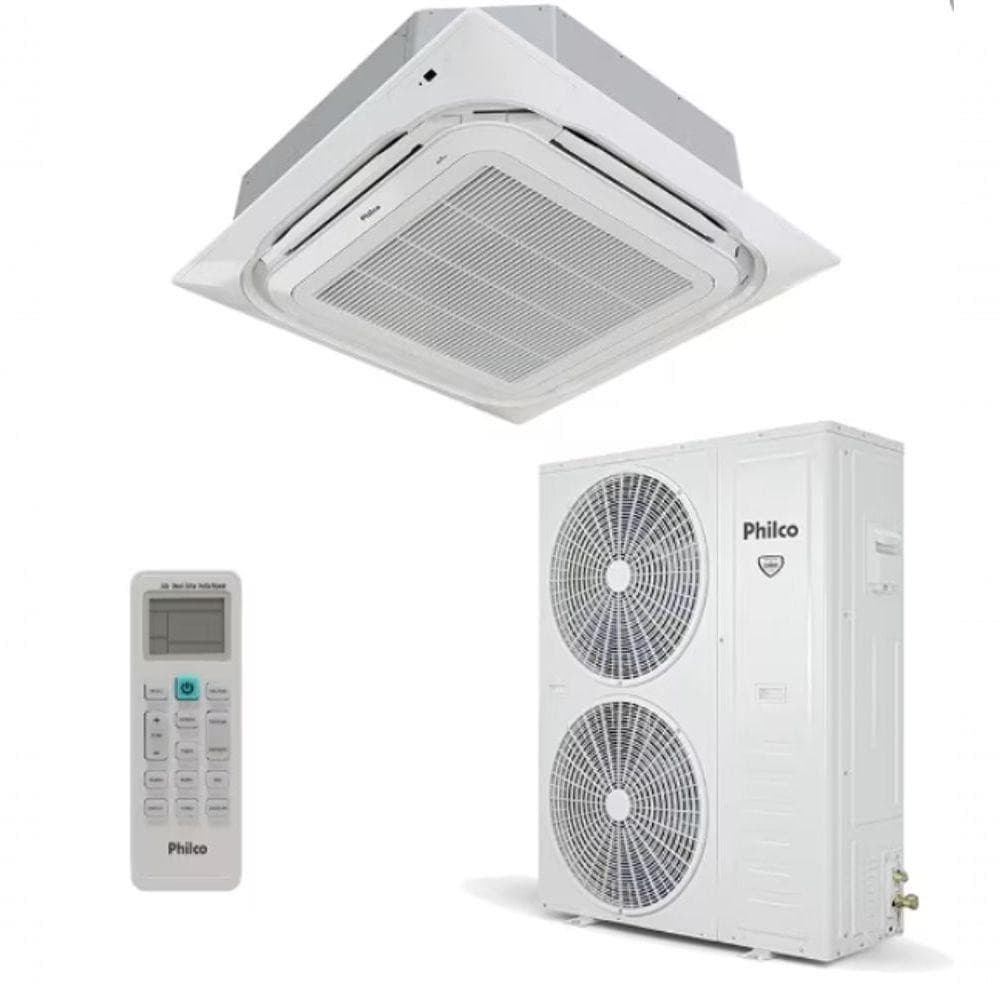 Ar condicionado split cassete Philco Eco 55000 BTU QF 220V branco com controle remoto