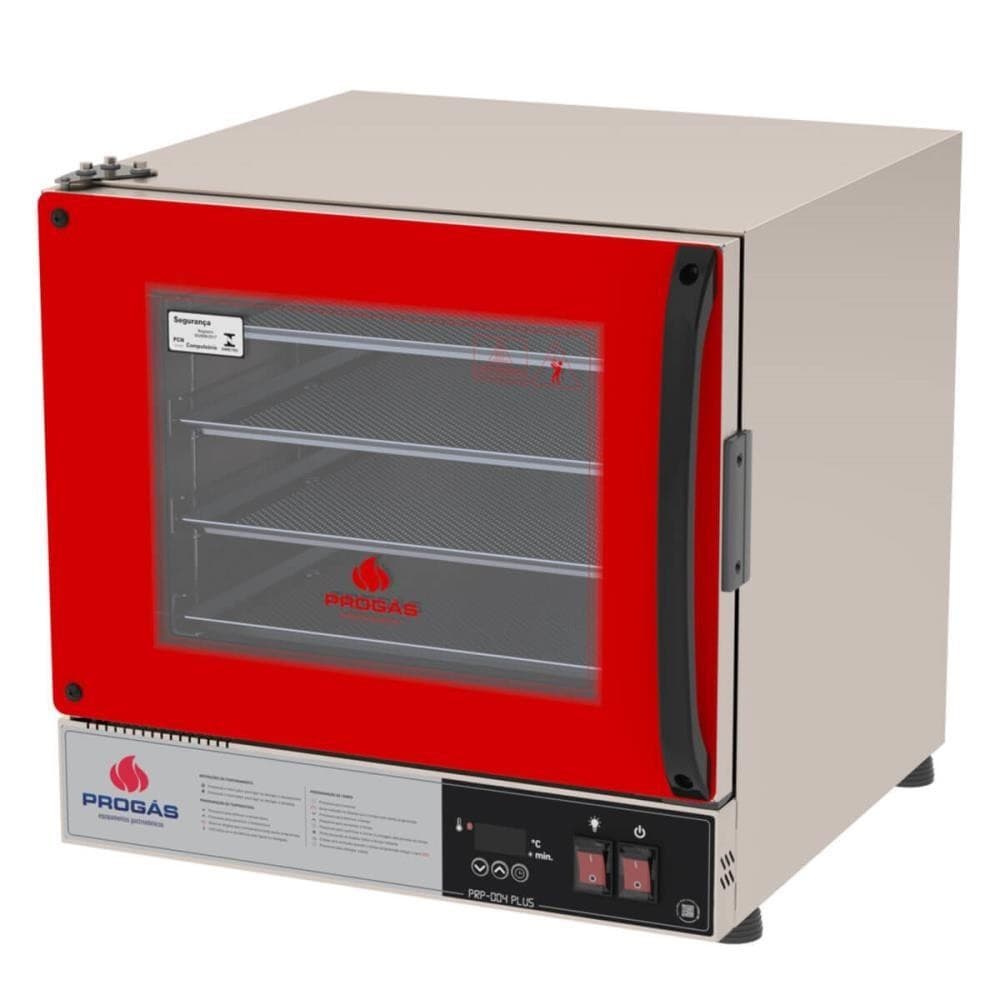 Forno Turbo Elétrico Progás PRP-004 Plus Fast Oven Digital Vermelho com 4 Esteiras