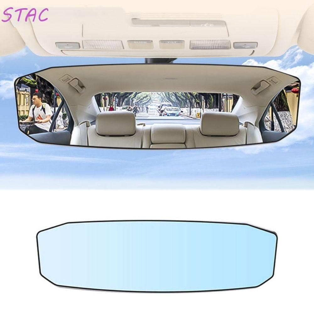 Espelho Convexo Retrovisor Antirreflexo STAC Interior Grande Angular Azul