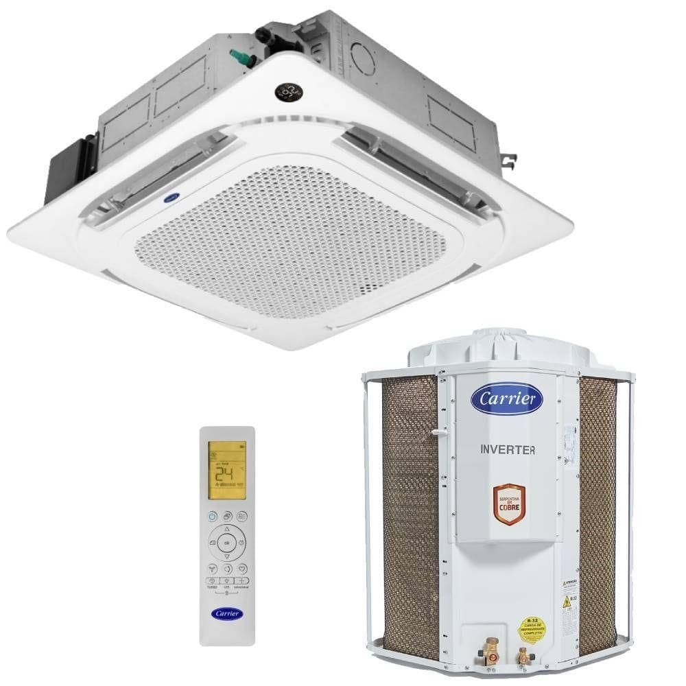 Ar Condicionado Split Cassete Carrier 4 Vias 36000 BTUS Quente e Frio Inverter 220V Monofásico