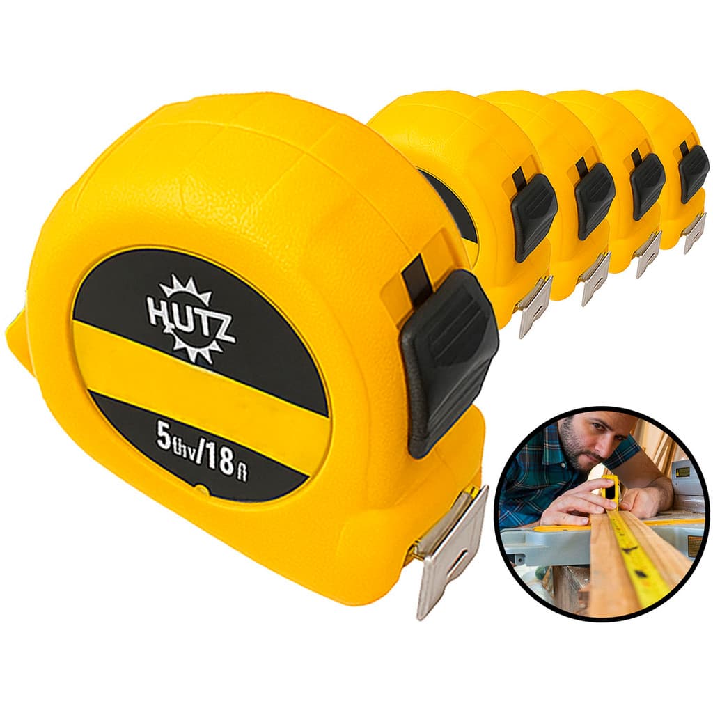 Kit 5 trena fita métrica longa inox com trava presilha profissional Hutz