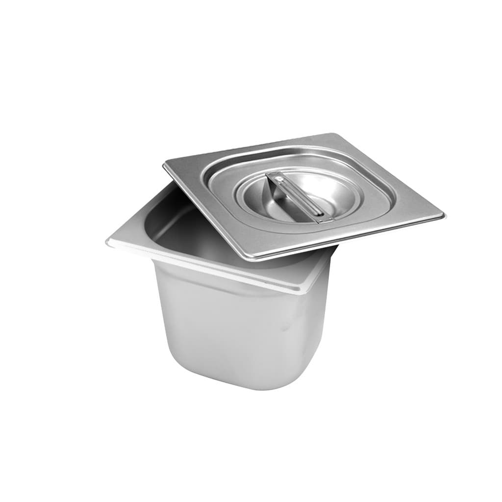 Cuba Gastronomica Gn 1/6x150mm 162x176mm Inox E0,7 Com Tampa