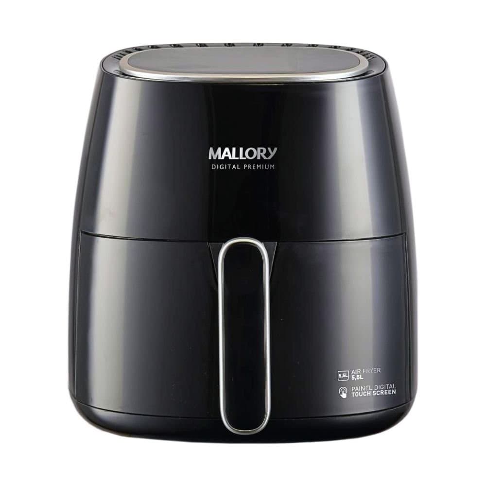 Fritadeira Elétrica Sem Óleo Mallory Digital Premium 5,5L, preto, controle digital, fundo branco