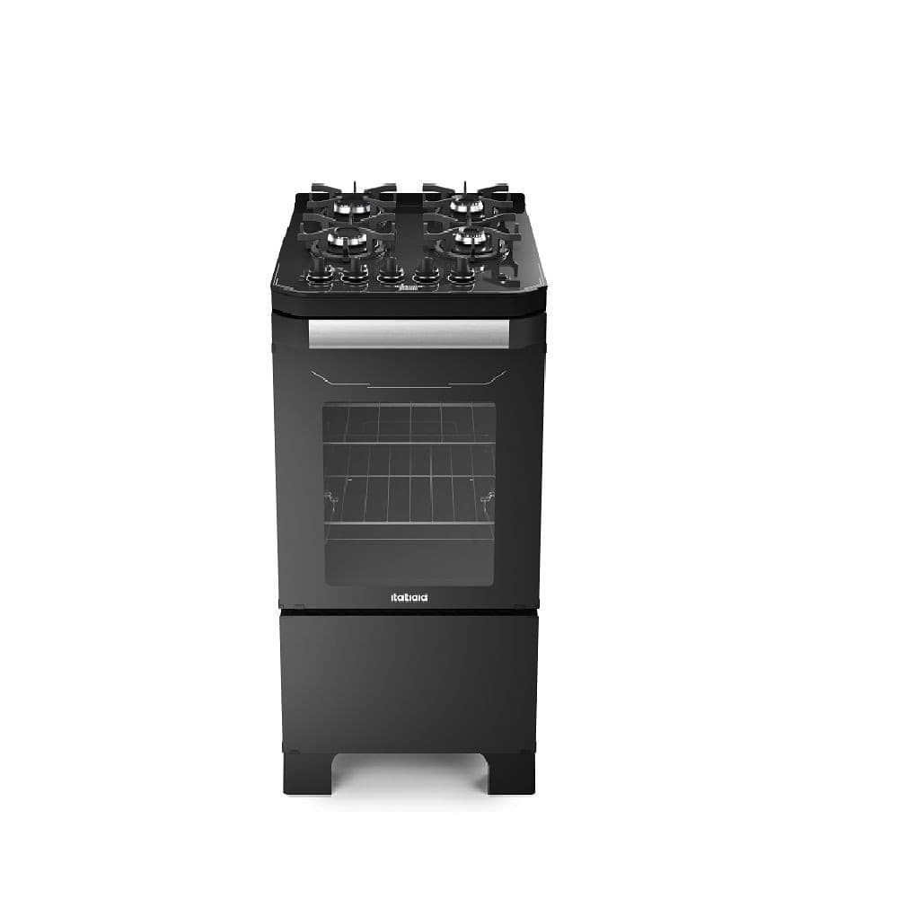 Fogão de Piso Itatiaia 4 Bocas Itamaster Preto com Forno - Bivolt