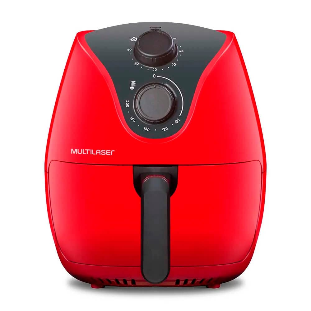 Fritadeira Elétrica Air Fryer Vermelha 4L 1500W 220V Multilaser CE084