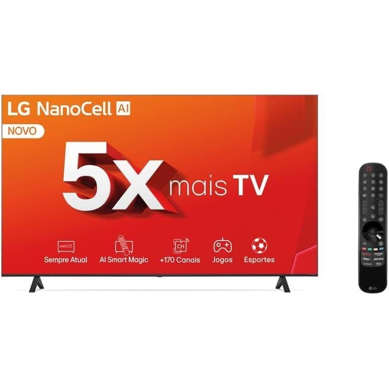 Smart TV LG NanoCell 50'' 4K UHD com controle remoto