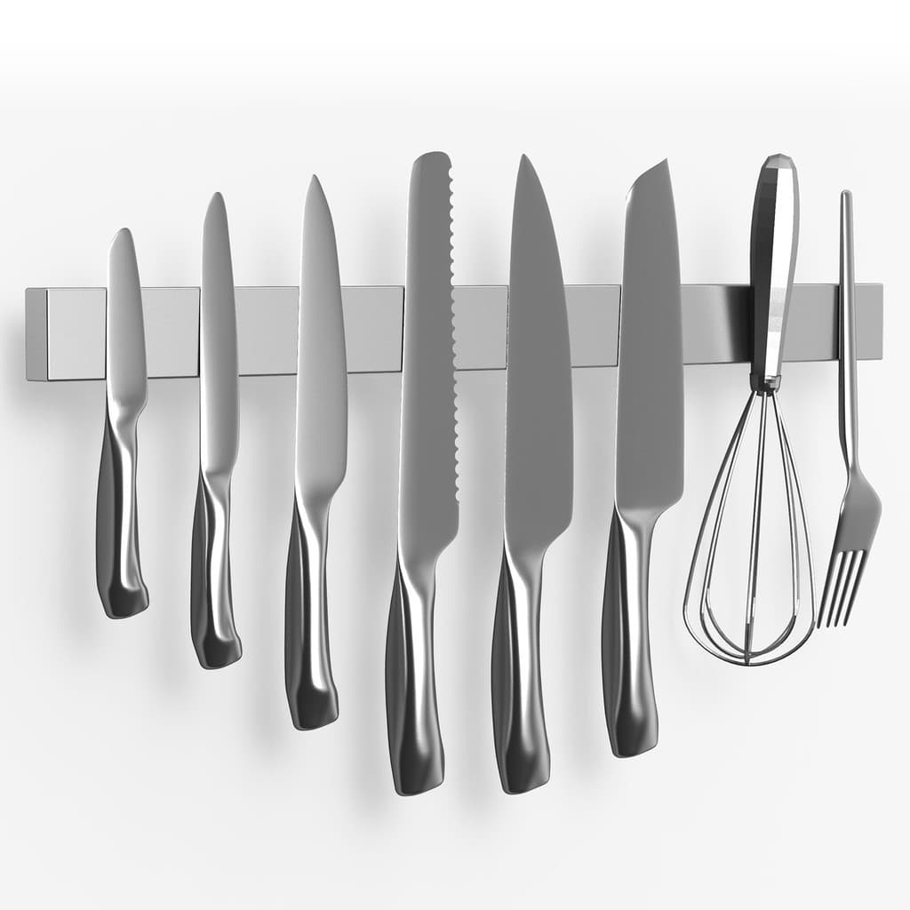 Suporte magnético para facas de aço inoxidável, 40 cm, para cozinha