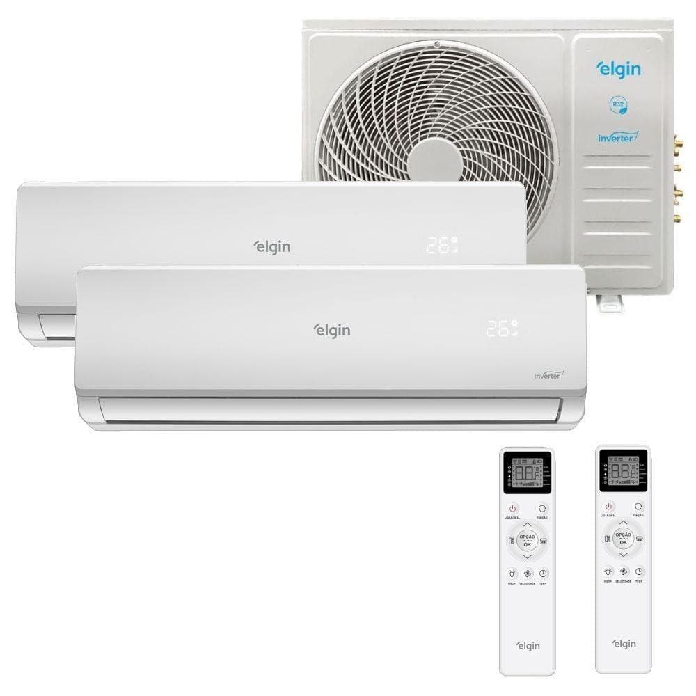 Ar Condicionado Bi-Split Elgin 18000 BTUS 2X12000 Inverter Quente e Frio 220V com controles remotos