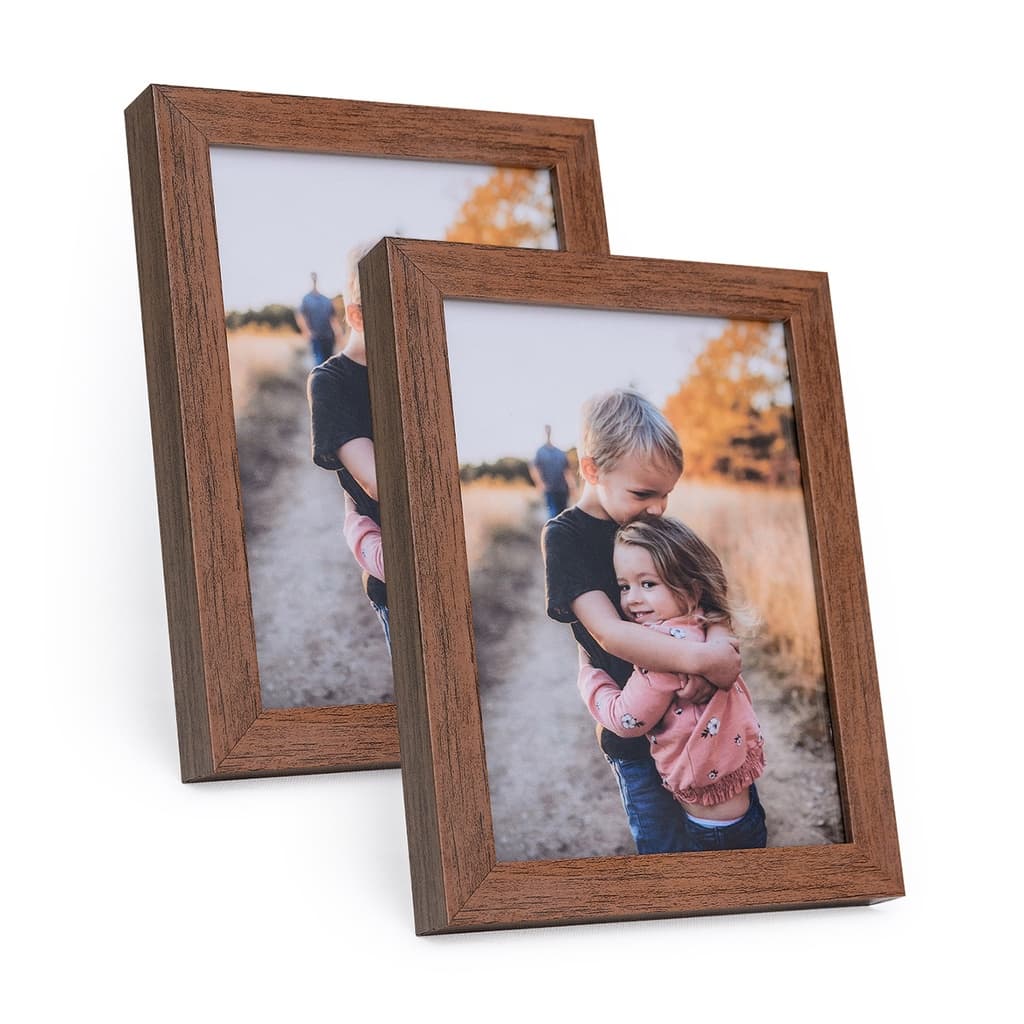 Kit 2 Portas Retrato 15x21 cm C/ Vidro Moderno Decorativo Horizontal e Vertical De Mesa Estante Foto