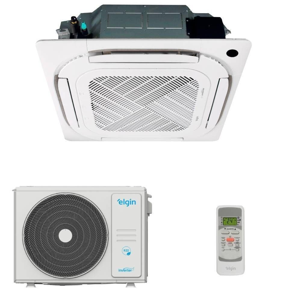 Ar Condicionado Split Cassete Elgin Eco Inverter 18000 BTUs Quente e Frio 220V KVQE18C2CA