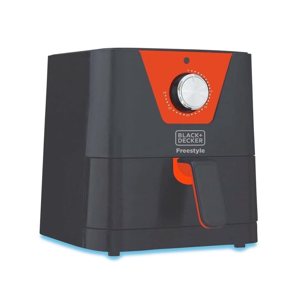 Fritadeira elétrica sem óleo Black & Decker Freestyle AFM2 1,5L preta e vermelha
