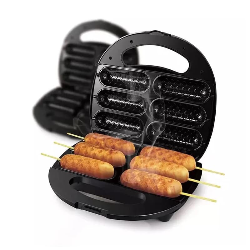 Maquina Crepeira Suiço Crepe E Hot Dog 6 Cavidades 220v Rosa, branca, vermelha, preta
