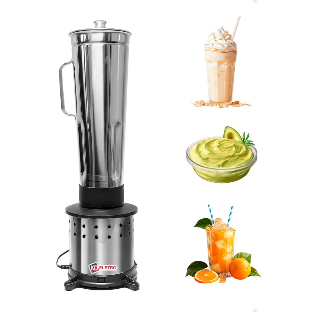 Liquidificador industrial alta rotação 4 litros aço inoxidável 110v