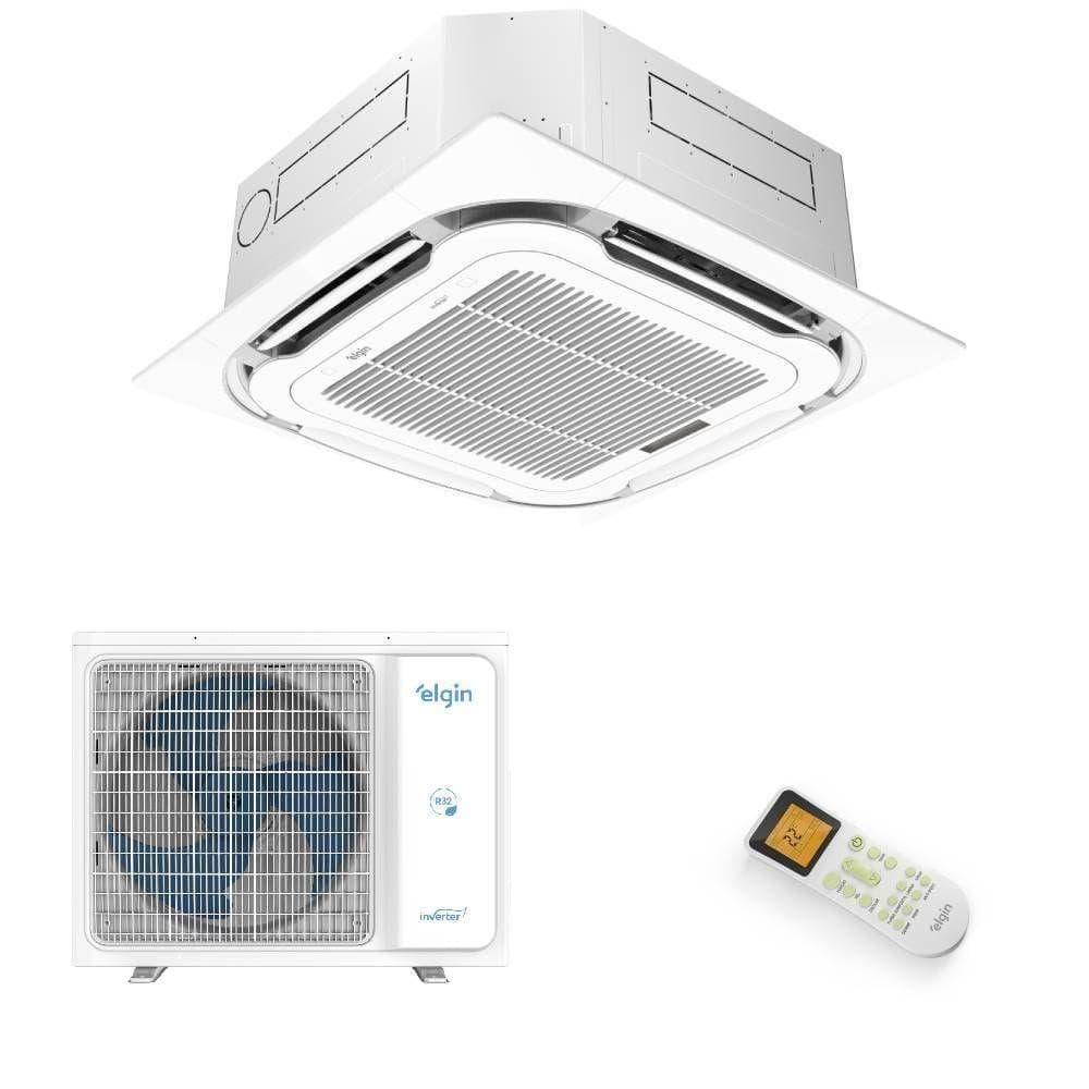 Ar condicionado split cassete Elgin Plus Inverter 24000 BTUs Frio 220V com controle remoto