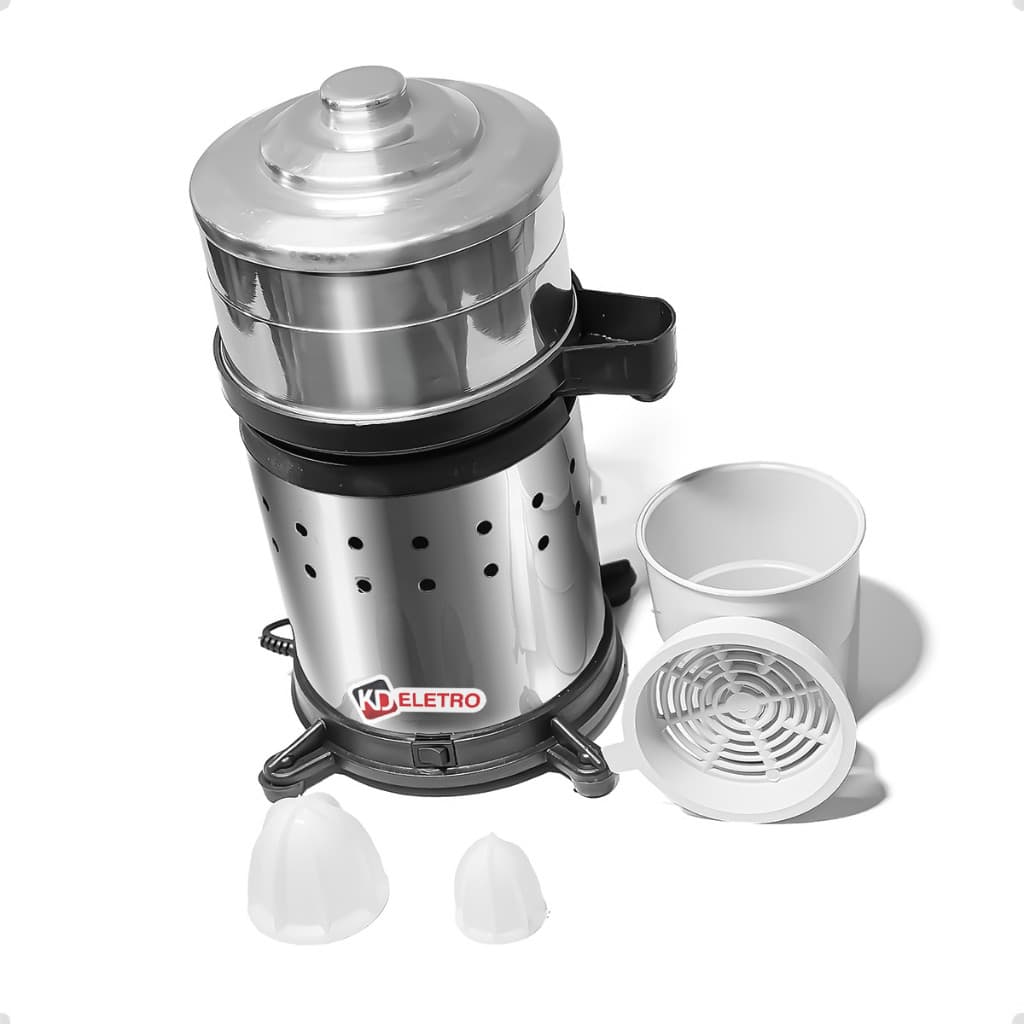 Espremedor Extrator Industrial em Inox - Laranja Sucos Frutas Bivolt Cozinhas Bares e Restaurantes