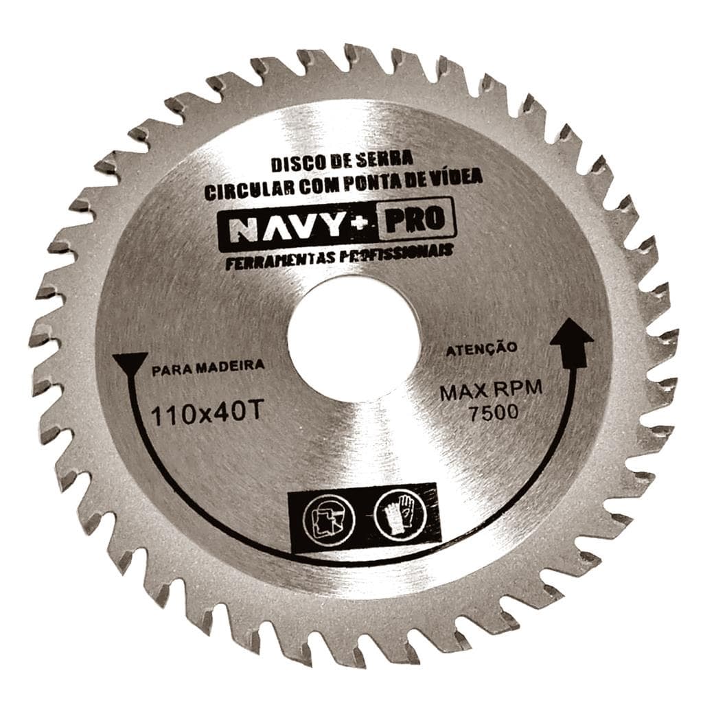 Disco de Serra Circular 40 Dentes para Esmerilhadeira 4" MDF Madeira Compensado 7.500 RPM
